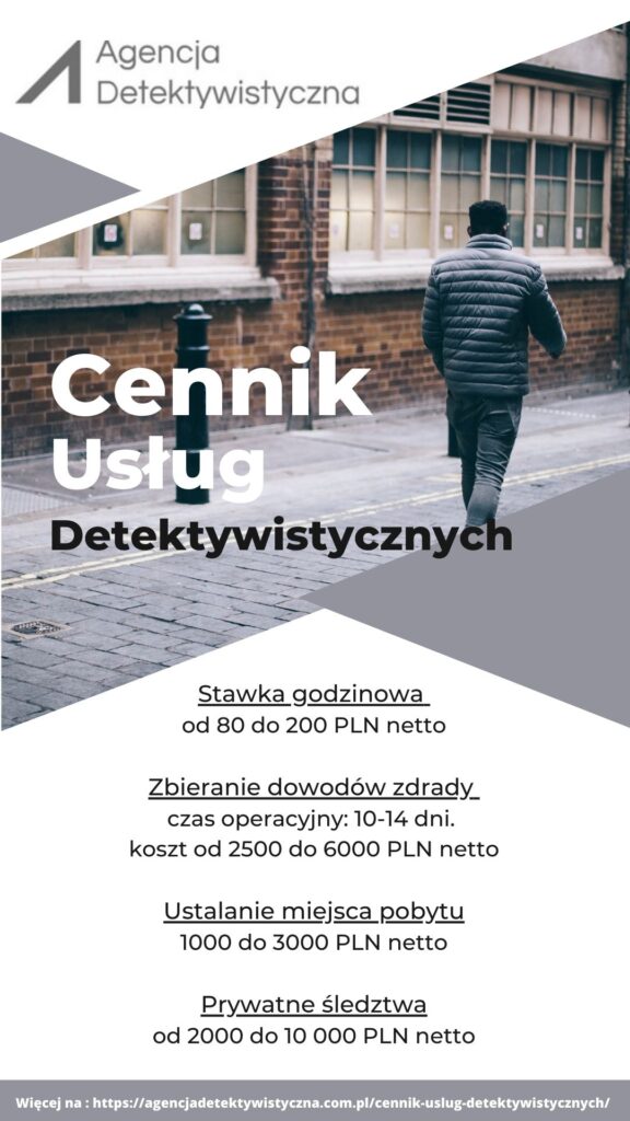 Cennik usług detektywistycznych